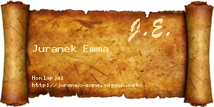 Juranek Emma névjegykártya